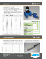 CAUDALIMETRO serie CT3 y Turbina de inserción TRB3300