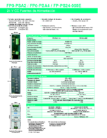 HOJA TECNICA Fuente de alimentacion FPO-PSA FP-PS24